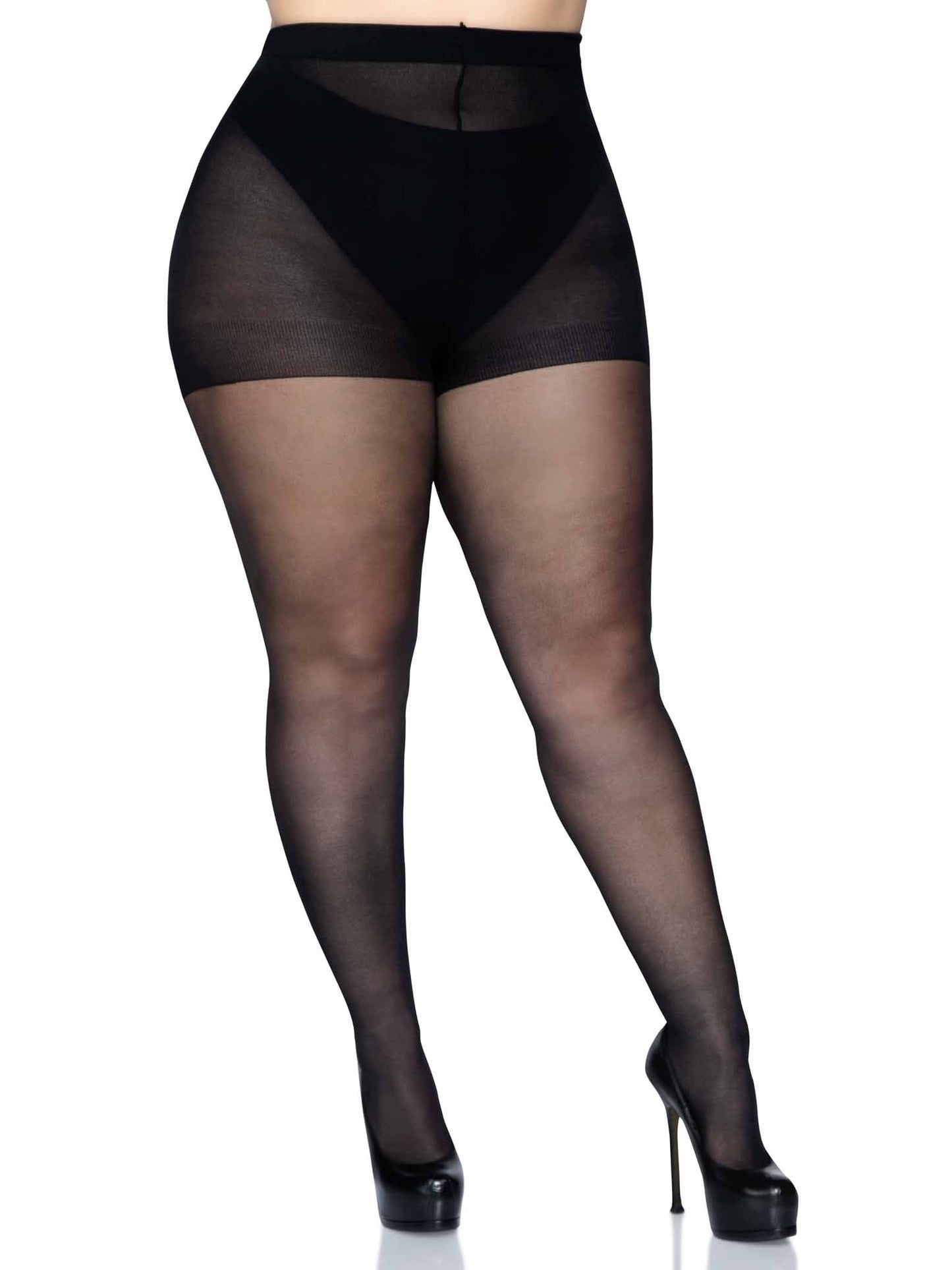 Cadi Plus Sheer Backseam Pantyhose