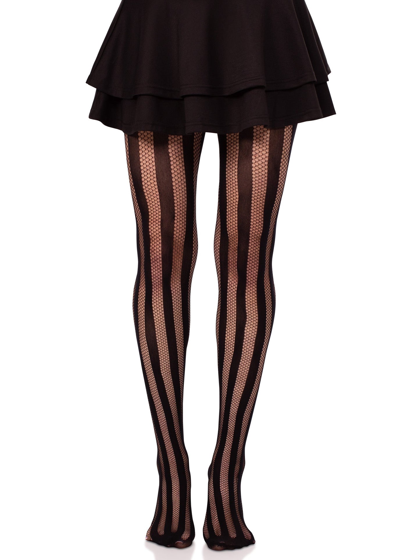 Kyra Striped Net Tights