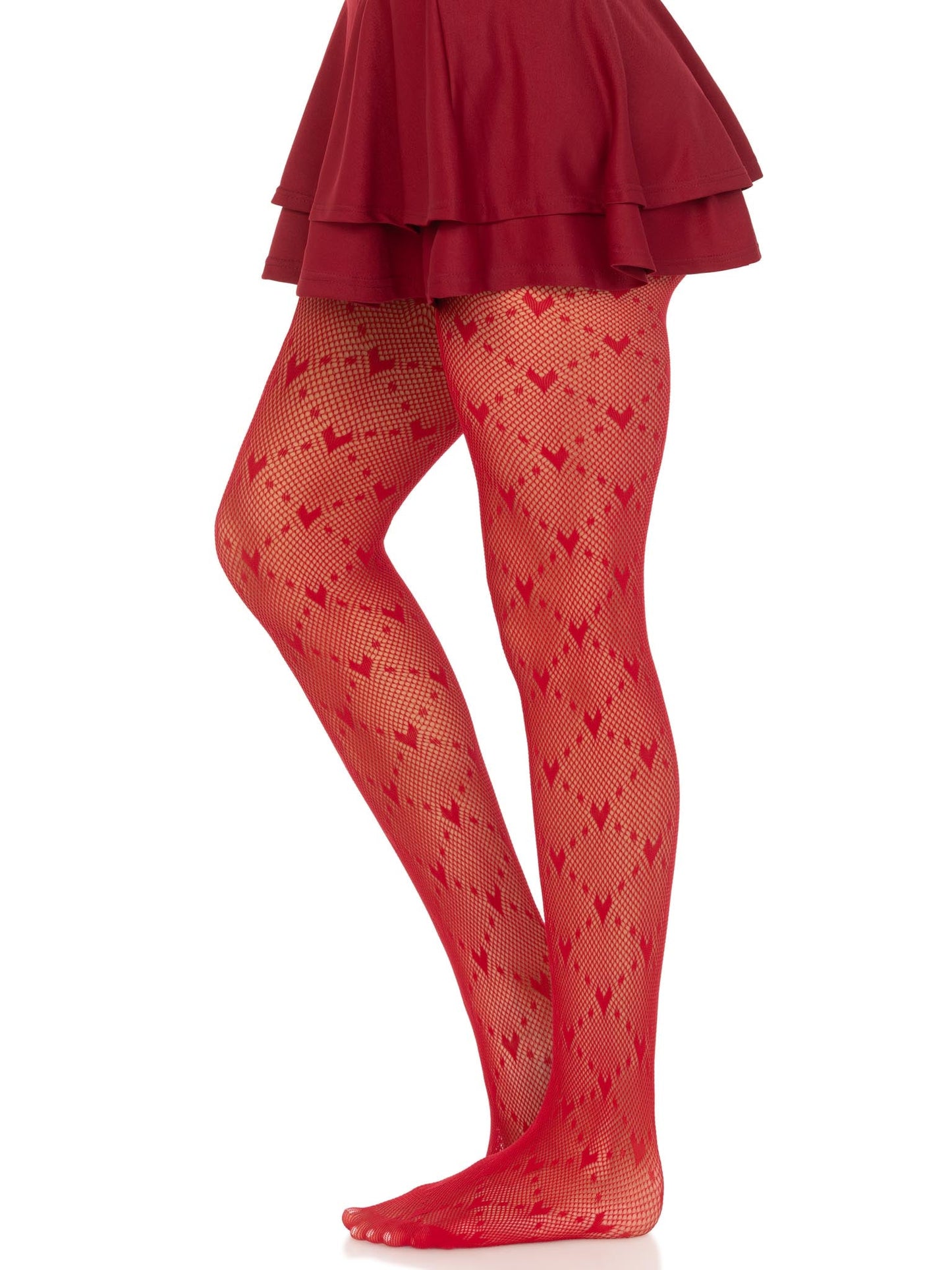 Valentina Heart Net Tights