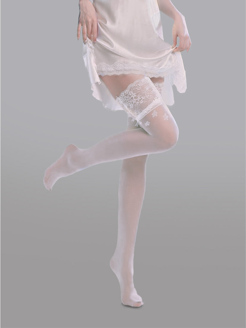 Flower Lace High Stockings