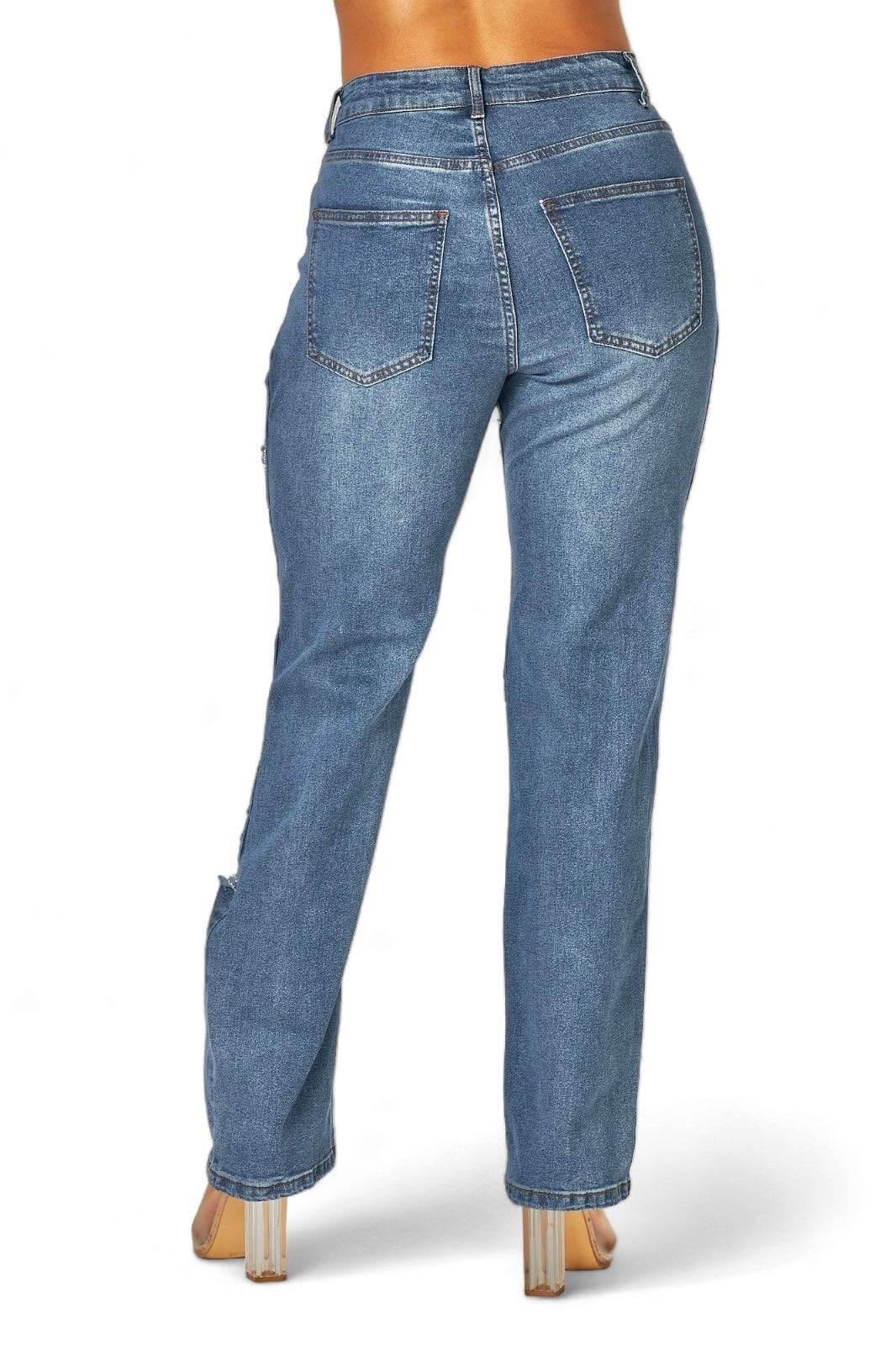 Pearl  Detail Denim Jeans