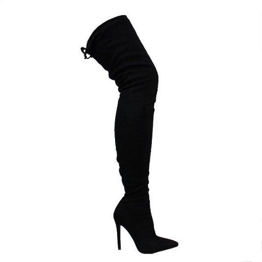 Gisele -50 Black Ultra Suede {Order 1/2 Size Larger}