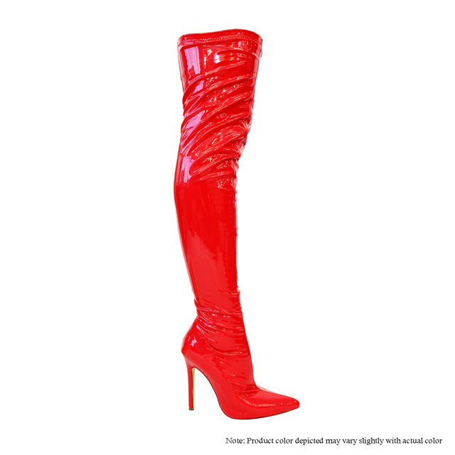 Gisele - Red Patent Leather {Order 1/2 Size Larger}