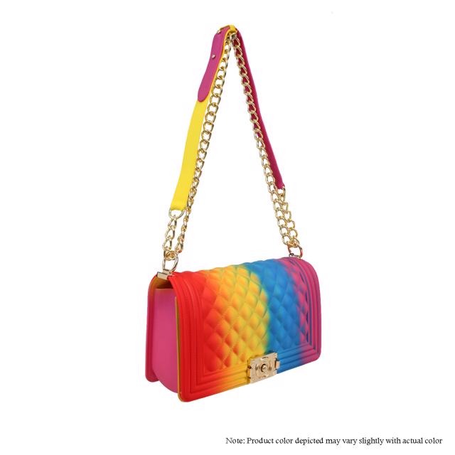 Jelly {Silicone} Shoulder Bag - Rainbow