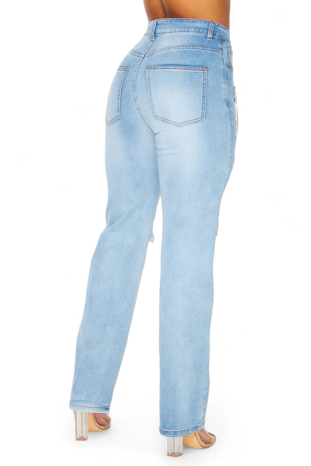 Dreaming Of You Rhinestone Fringe Denim Pant Jeans