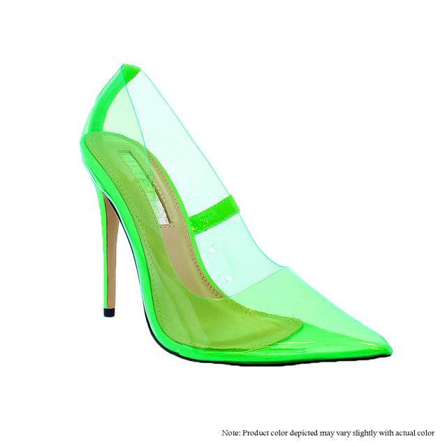 The Glass Slipper - Neon Green {Order 1 1/2 Size Larger}