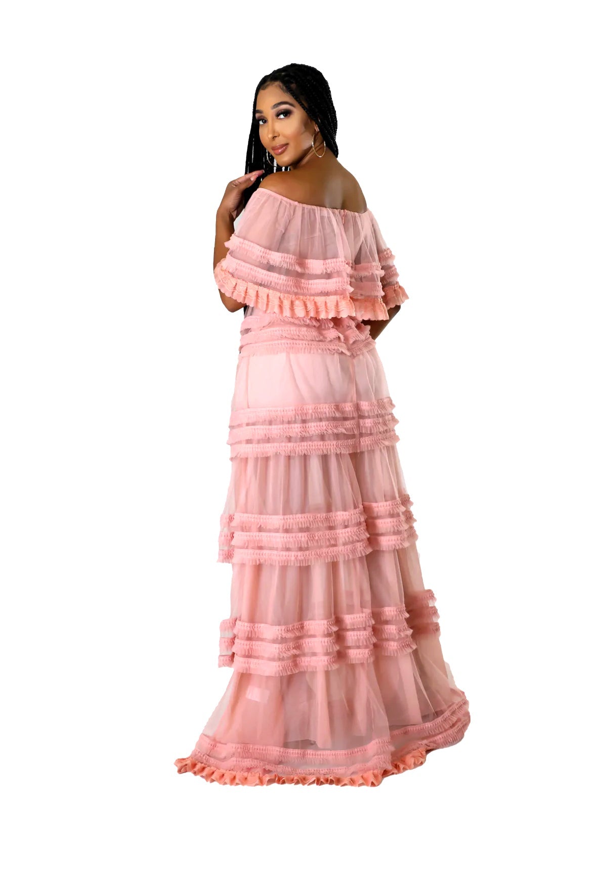 Off The Shoulder Maxi Dress {undergarment attached}