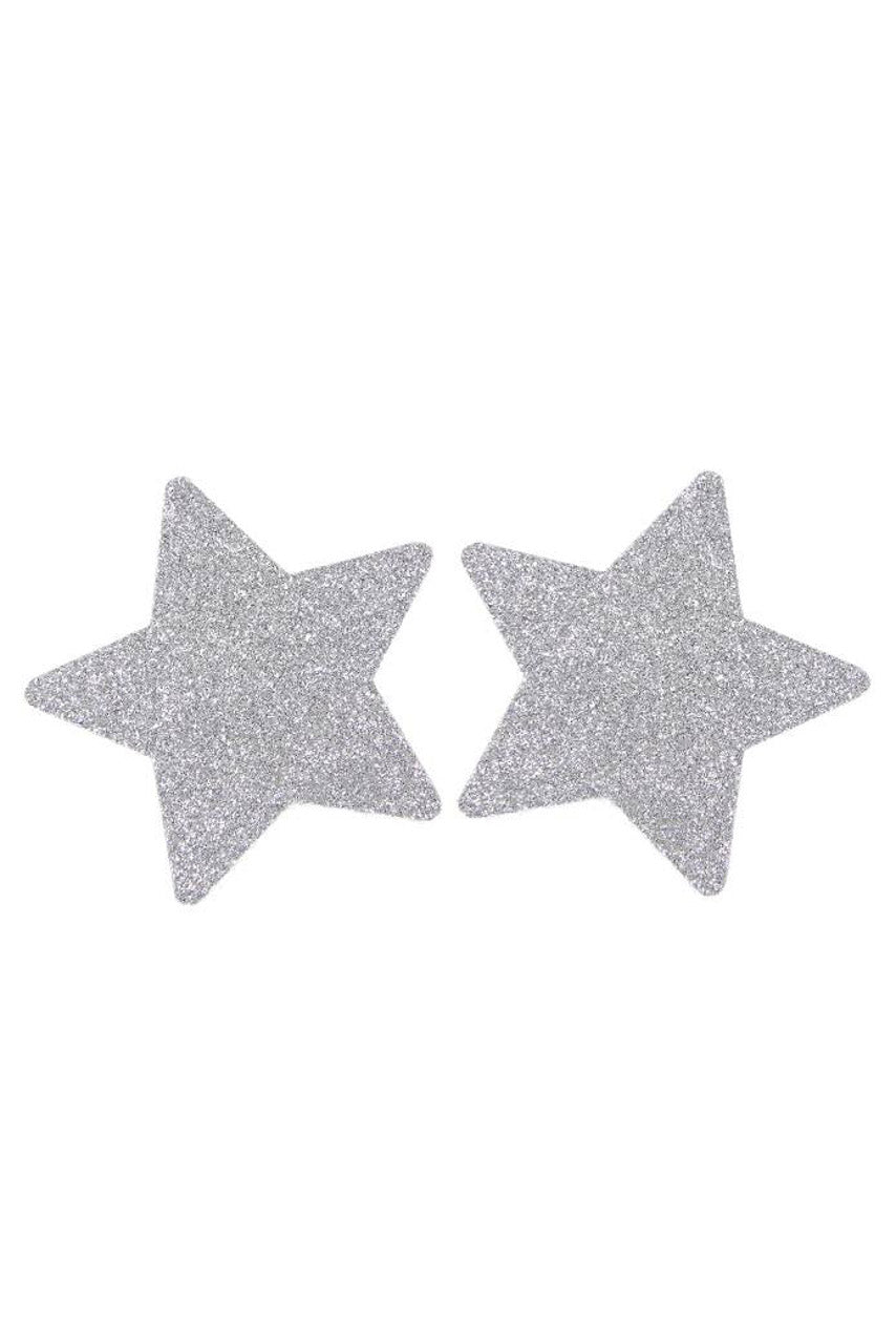 White Glitter Star Pasties