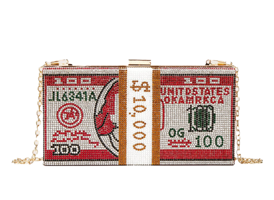 Bling Money Bag Clutch -Red