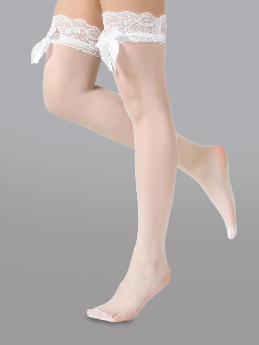 Butterfly Knot Thigh-High Stockings