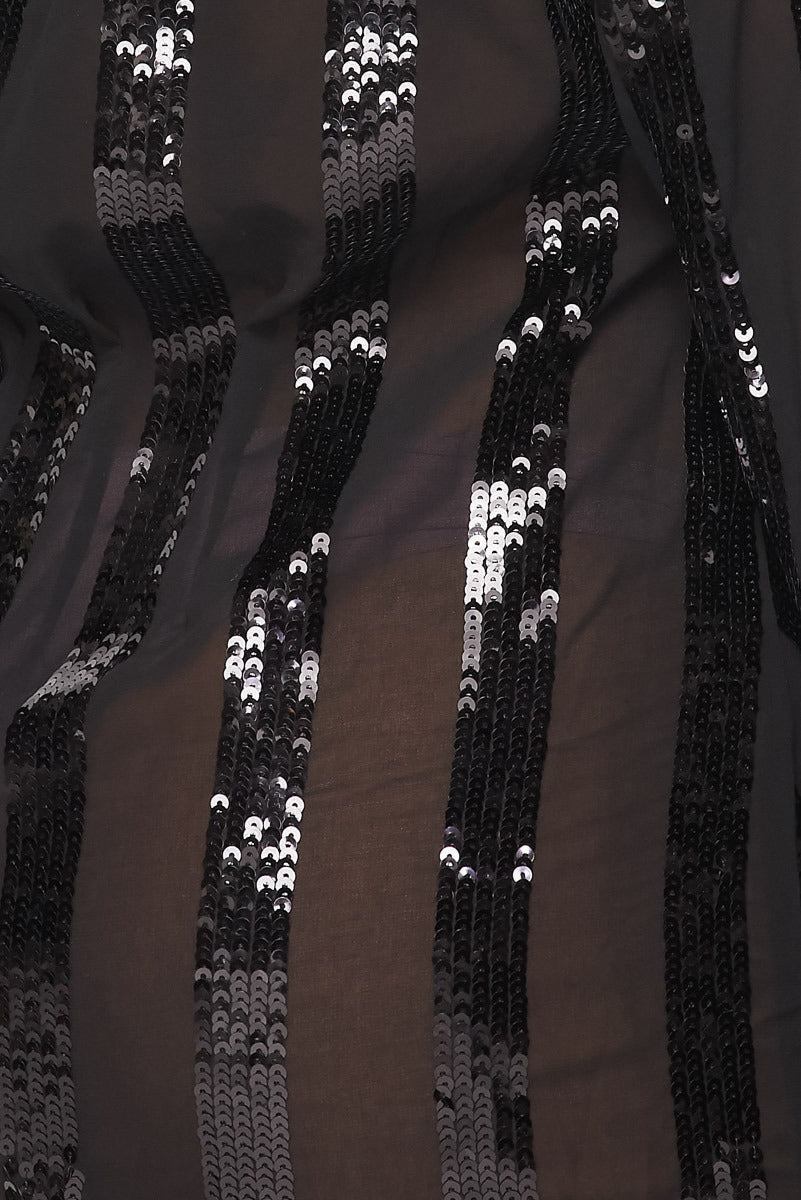 Sequin & Nylon Blazer Dress