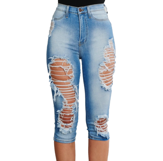 {{P1853}} Long Distressed Shorts