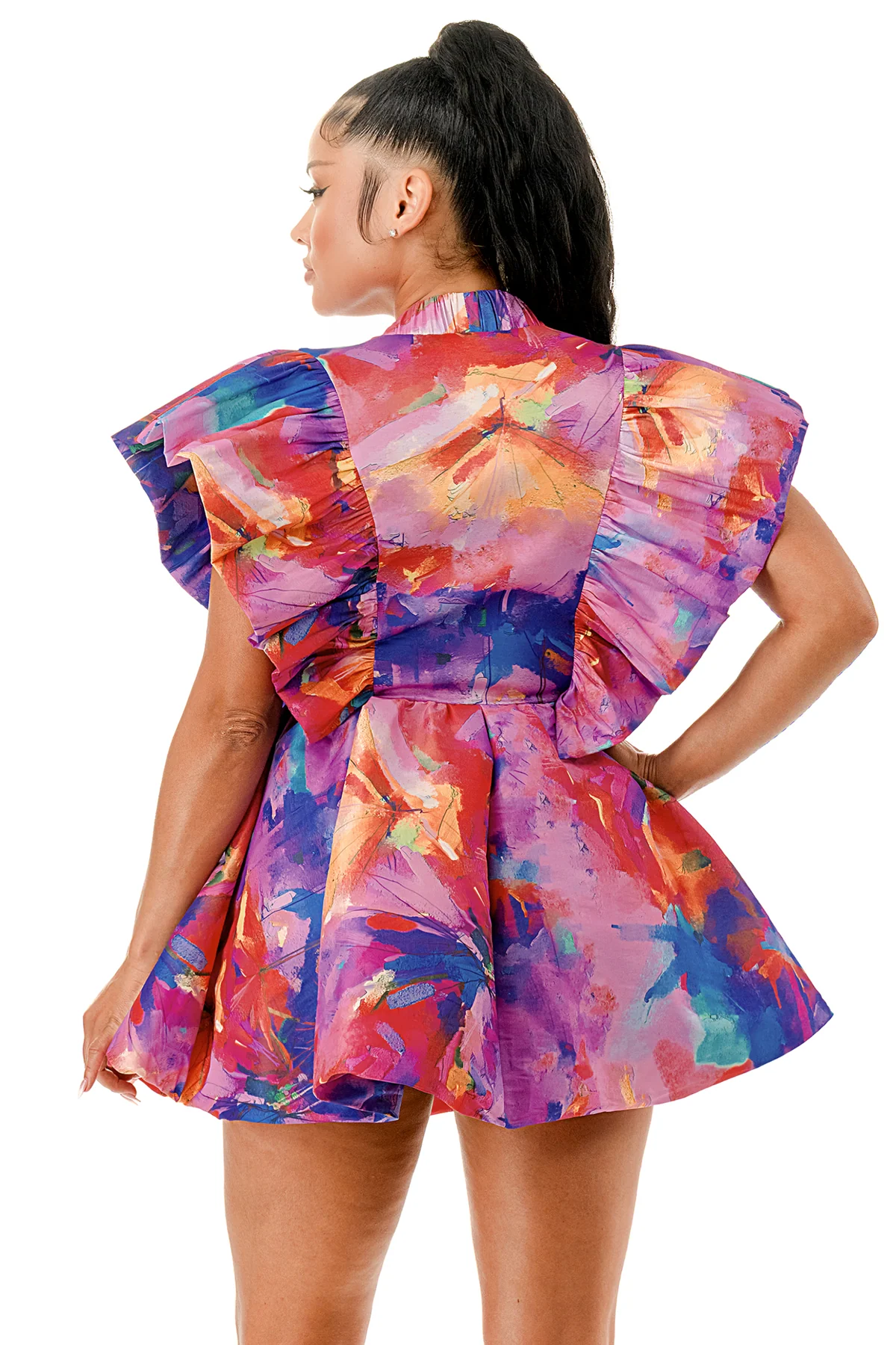 Multicolor Wrap Dress