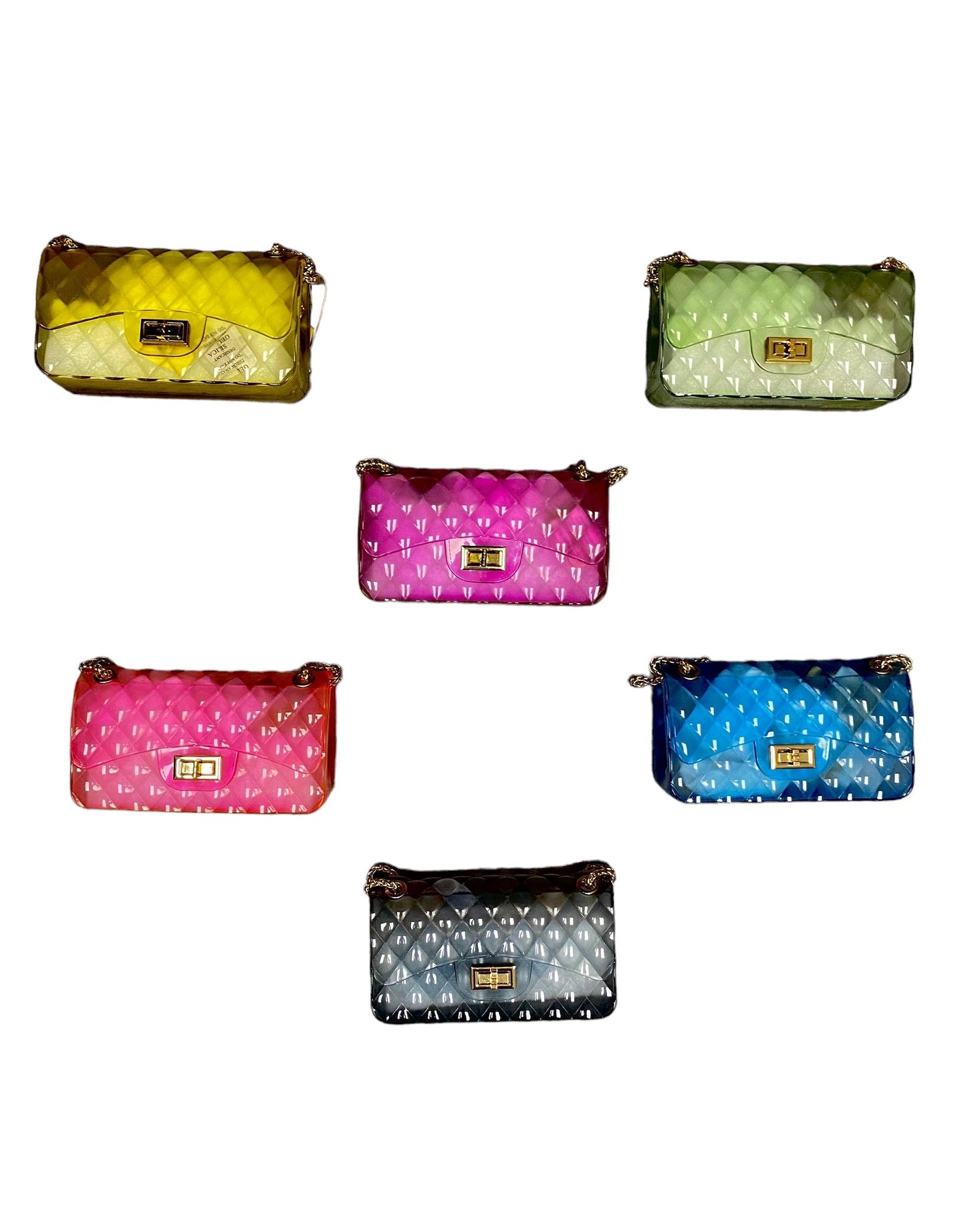 Transparent Jelly Quilted Flap Bag