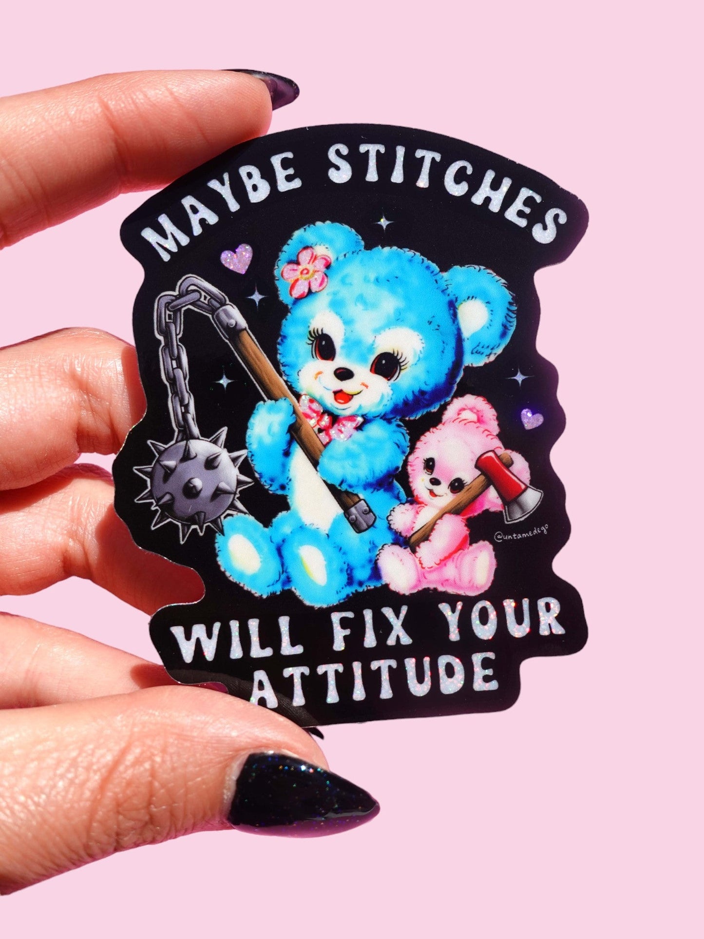 Maybe Stitches Will Fix Your Attitude Sticker