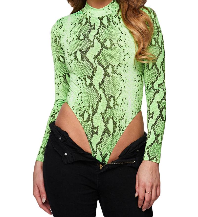 Mock Neck Snake Bodysuit