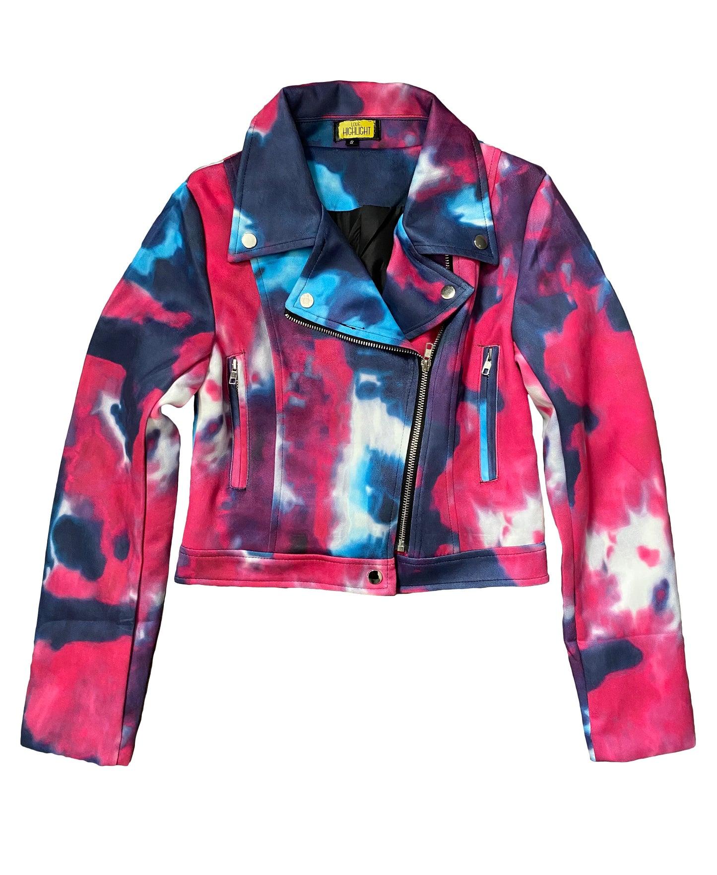 Tie Dye Ultra Suede Moto Jacket {Please read Description for sizing}
