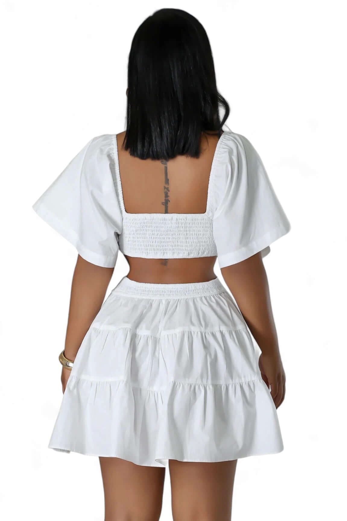 Off or On the Shoulder Cut Out Mini Dress