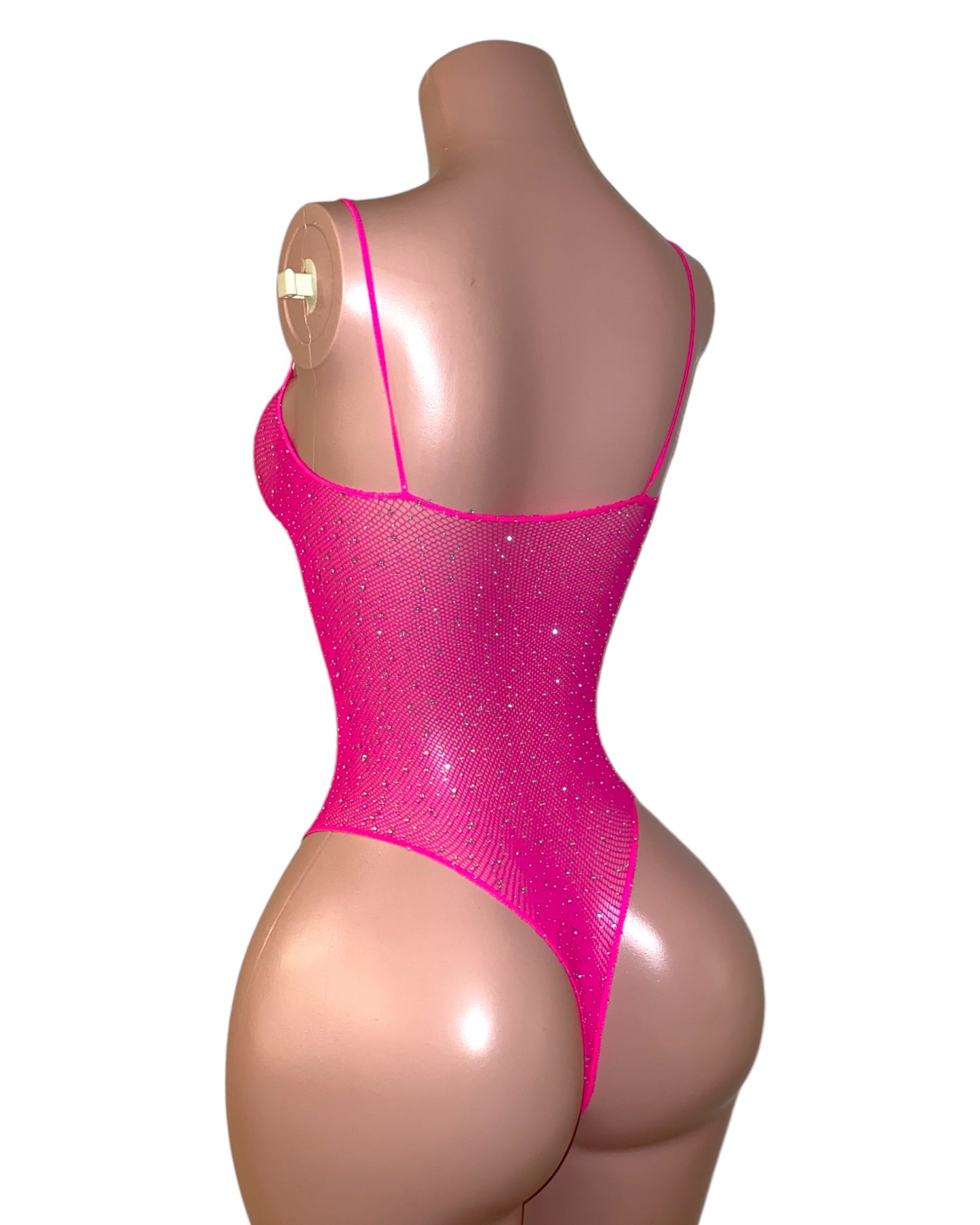 Vicki Bling Bodysuit - Neon Pink