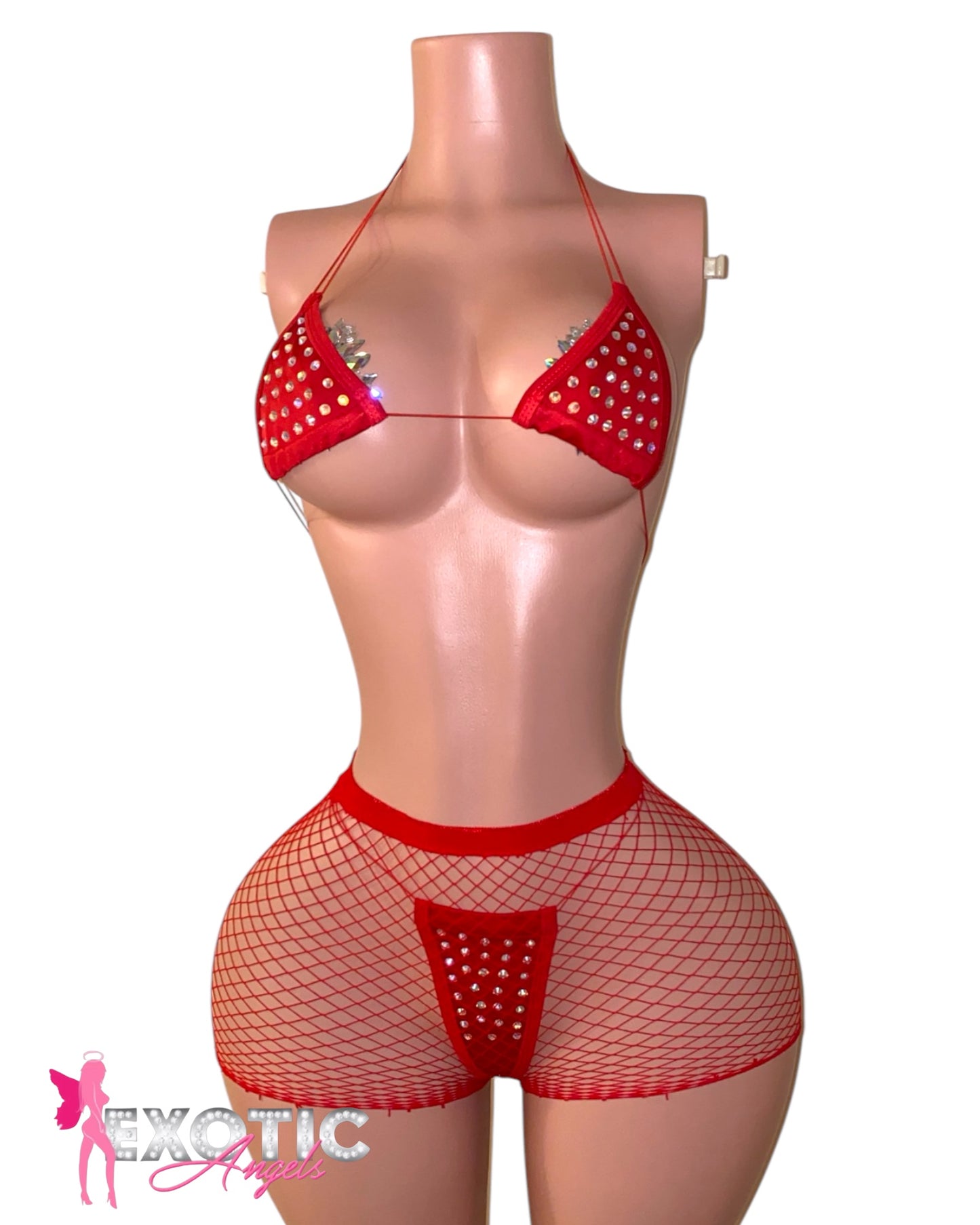 Jalissa 3 Piece Bikini Set - Red