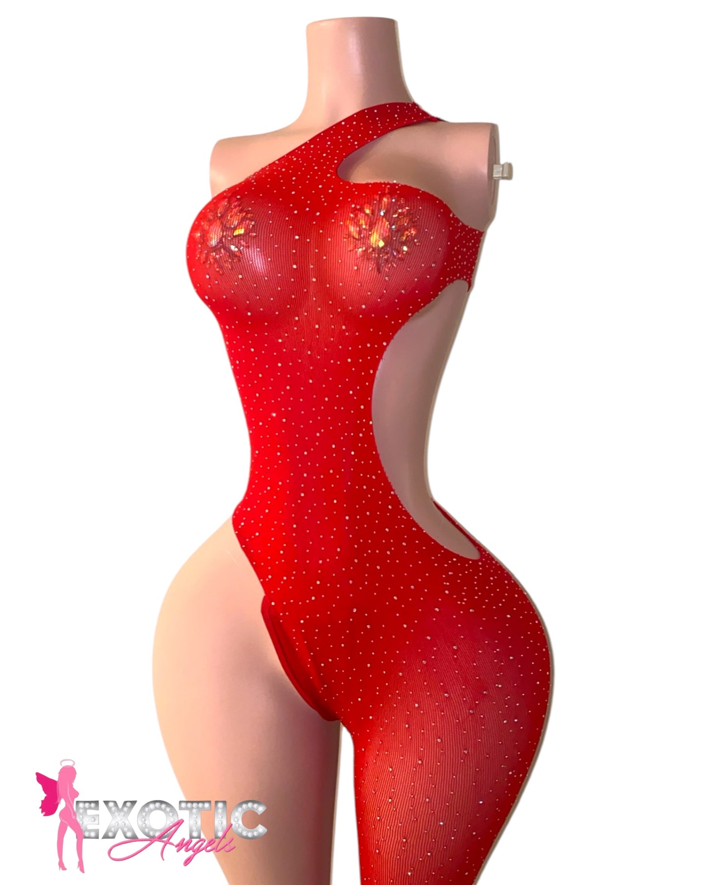 Crystal  Jumpsuit - Red