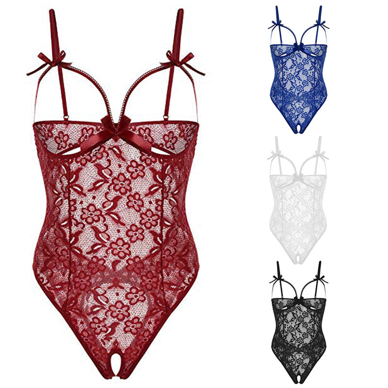 Sexy Lingerie Sexy Sleepwear Open-End Jumpsuit