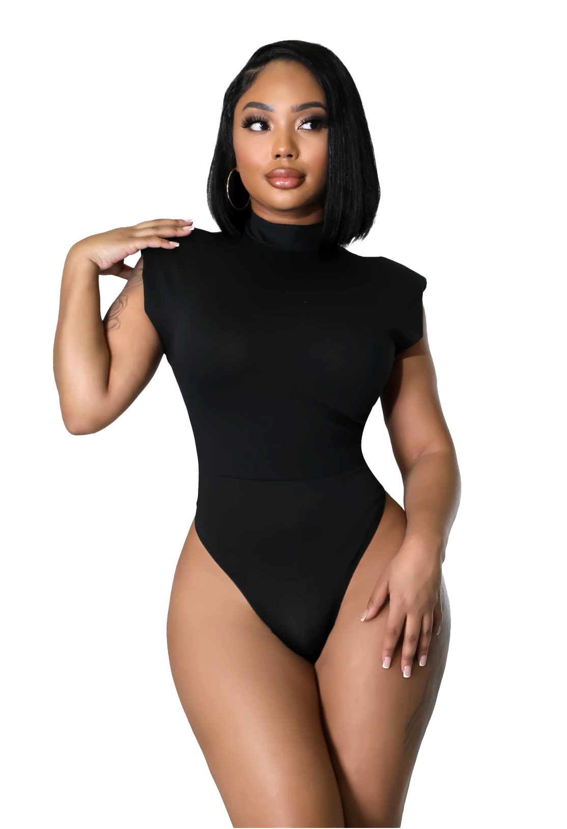 Two Piece Set: Bodysuit & Short Shorts