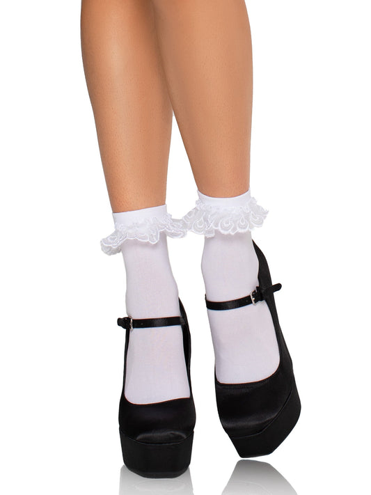 Diem Lace Ruffle Anklet Socks