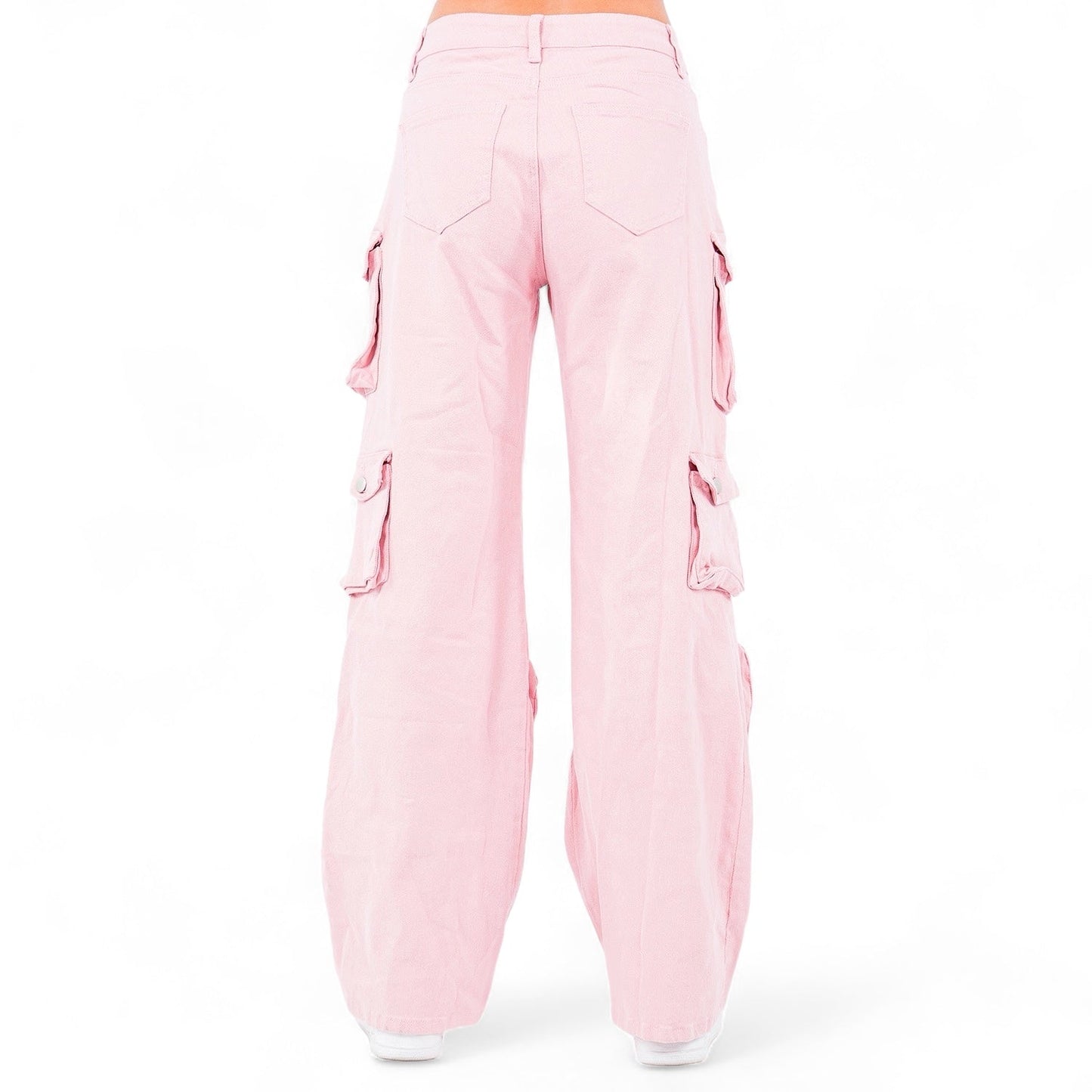 High Waist Wide Leg Pocket Pants-RJH30589 {{Pink looks like a Salmon}}