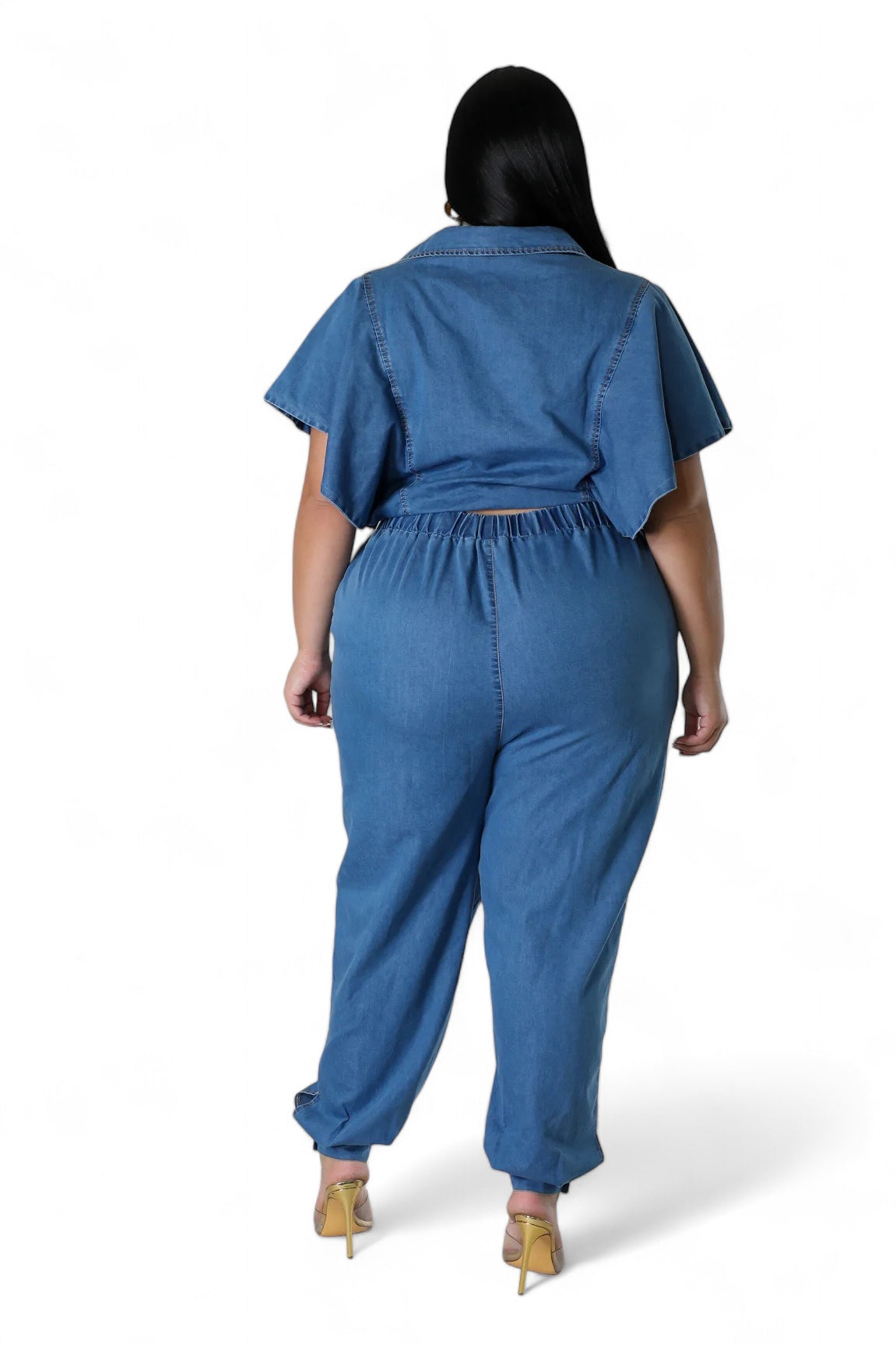 Curvy Denim Pants Set