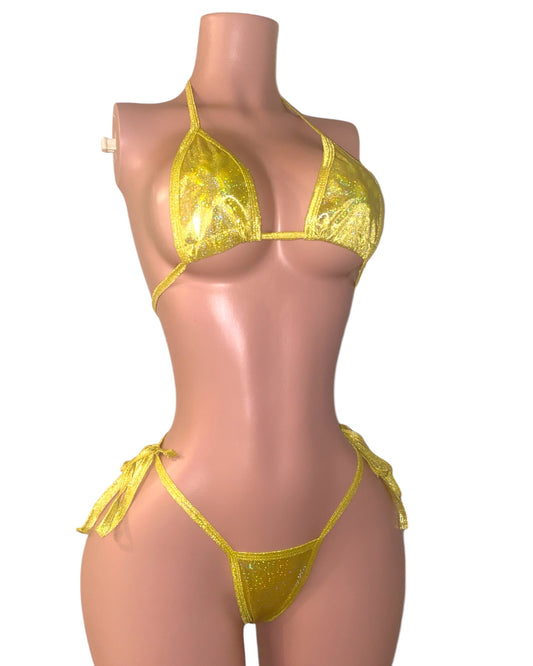 Shimmer Canary Bikini Set