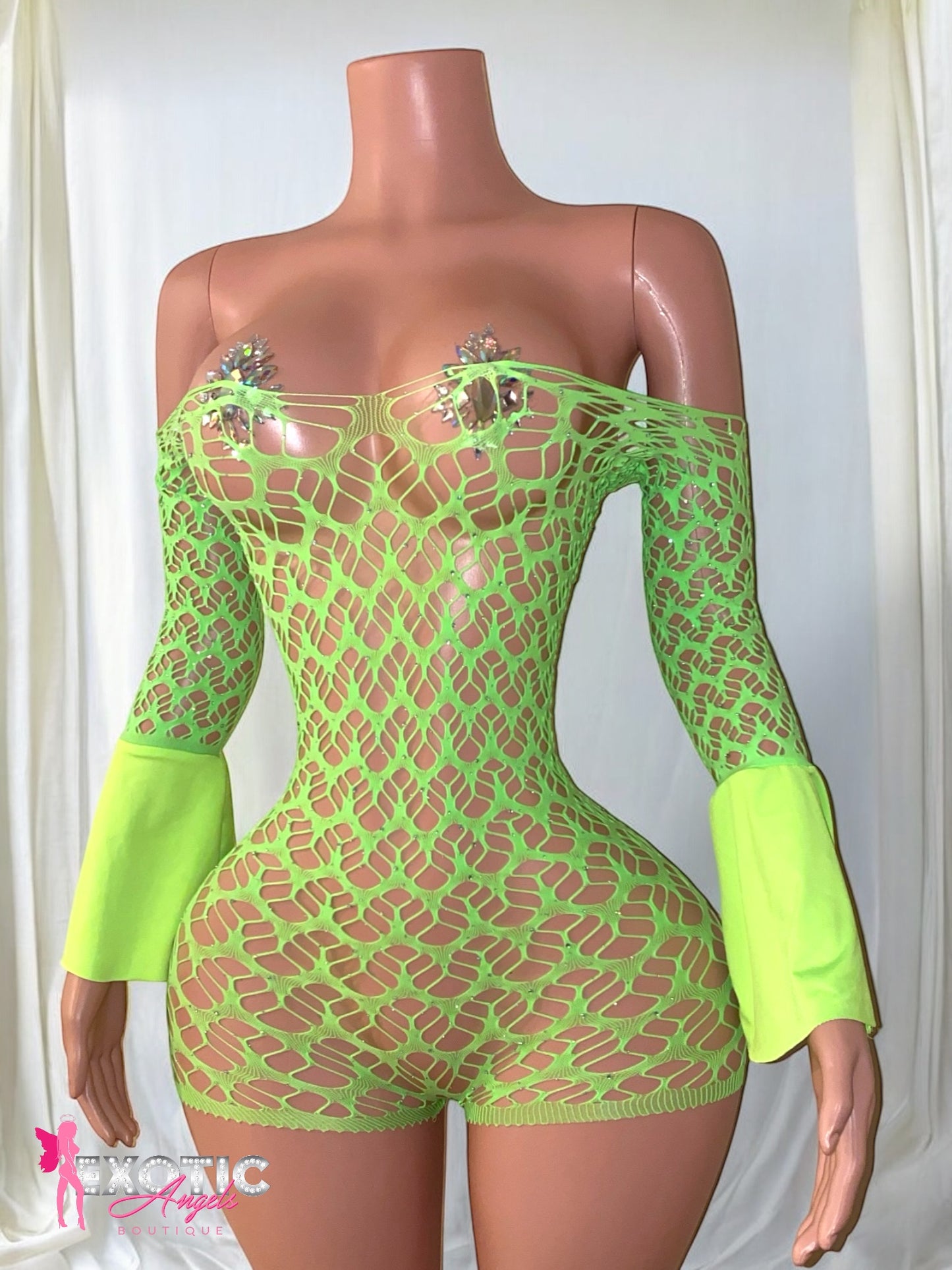 Melinda Romper - Neon Green