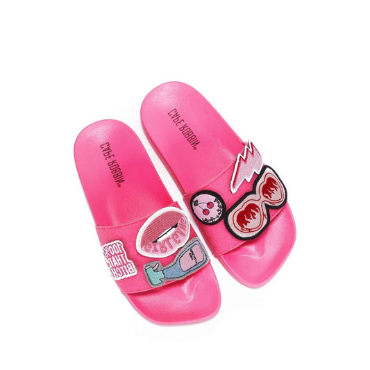 Slides with Removable Patches - Pink