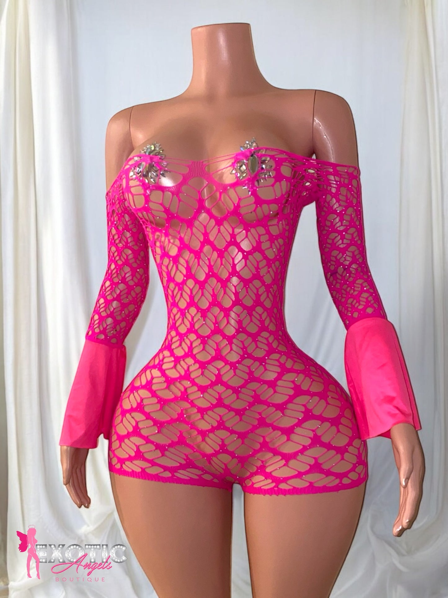 Melinda Romper - Neon Pink