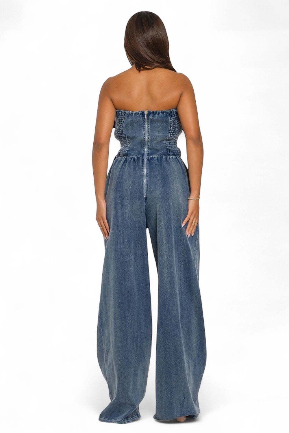 Denim Diva Belted Jumpsuit