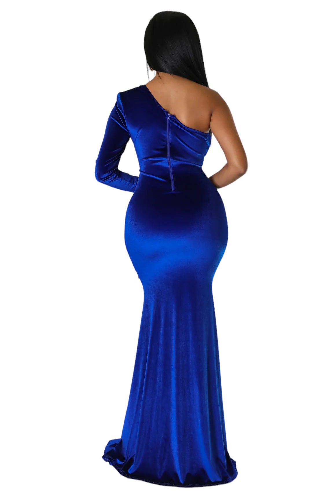 One Shoulder Velvet Cocktail Dress