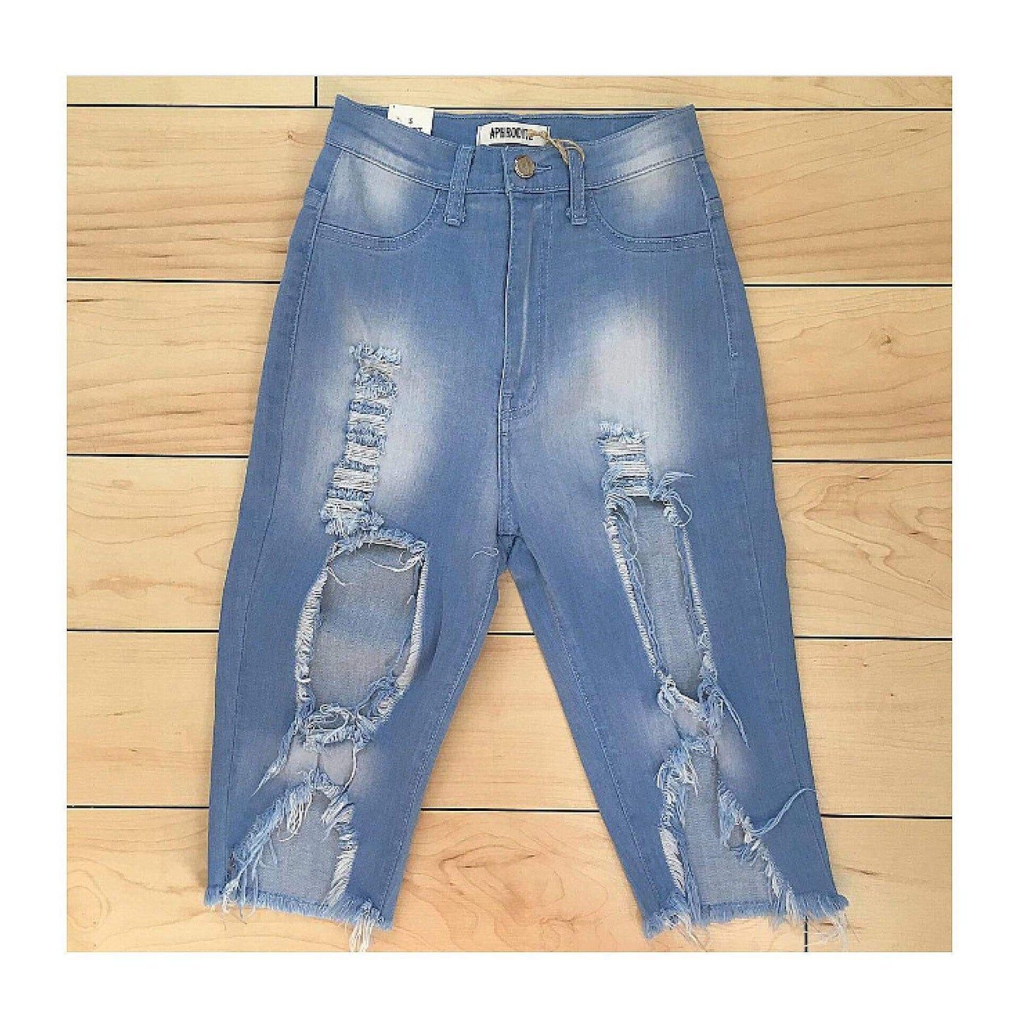 Distressed Bermuda Shorts