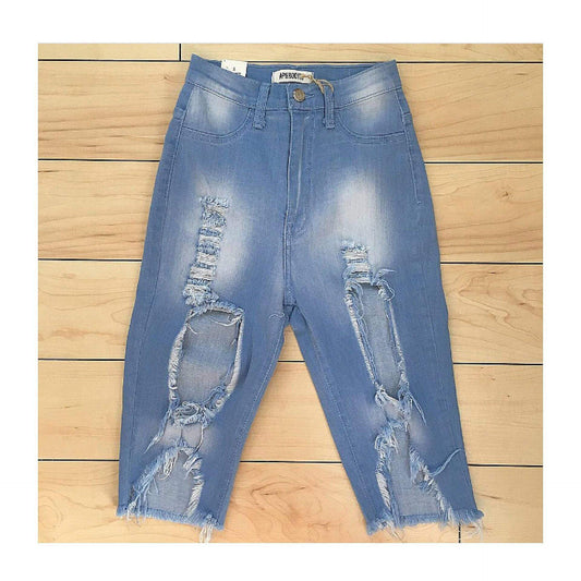 Distressed Bermuda Shorts