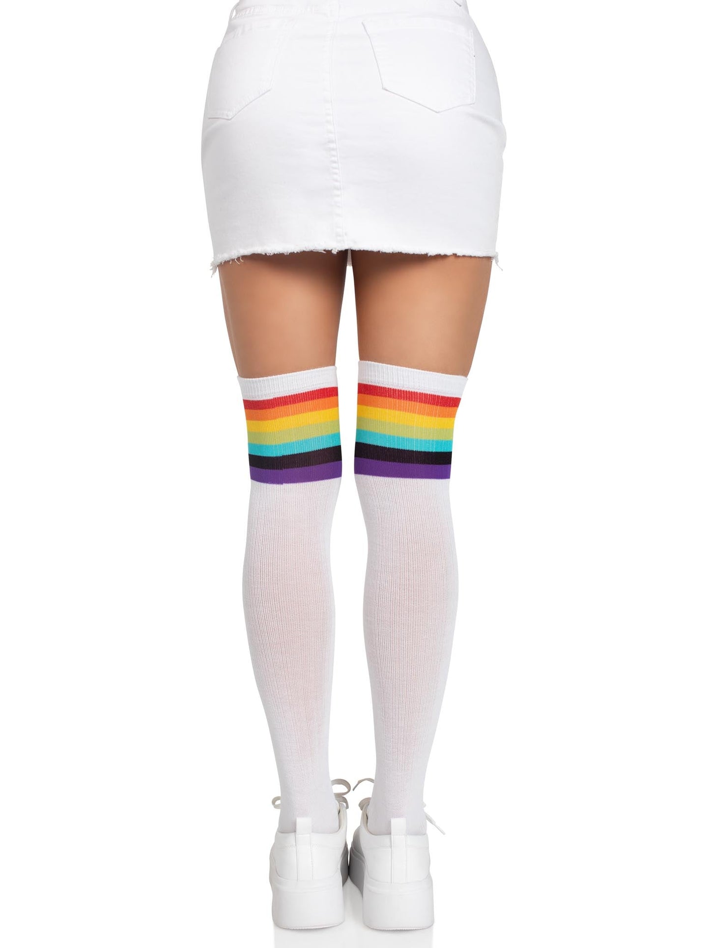 Nia Rainbow Thigh High Stockings