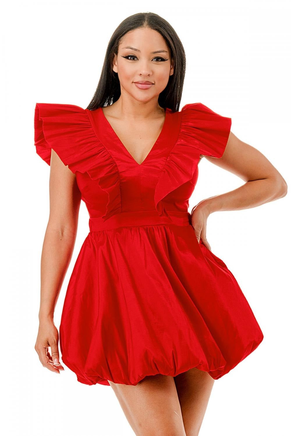 Deep V-Neck Sleeveless Dress