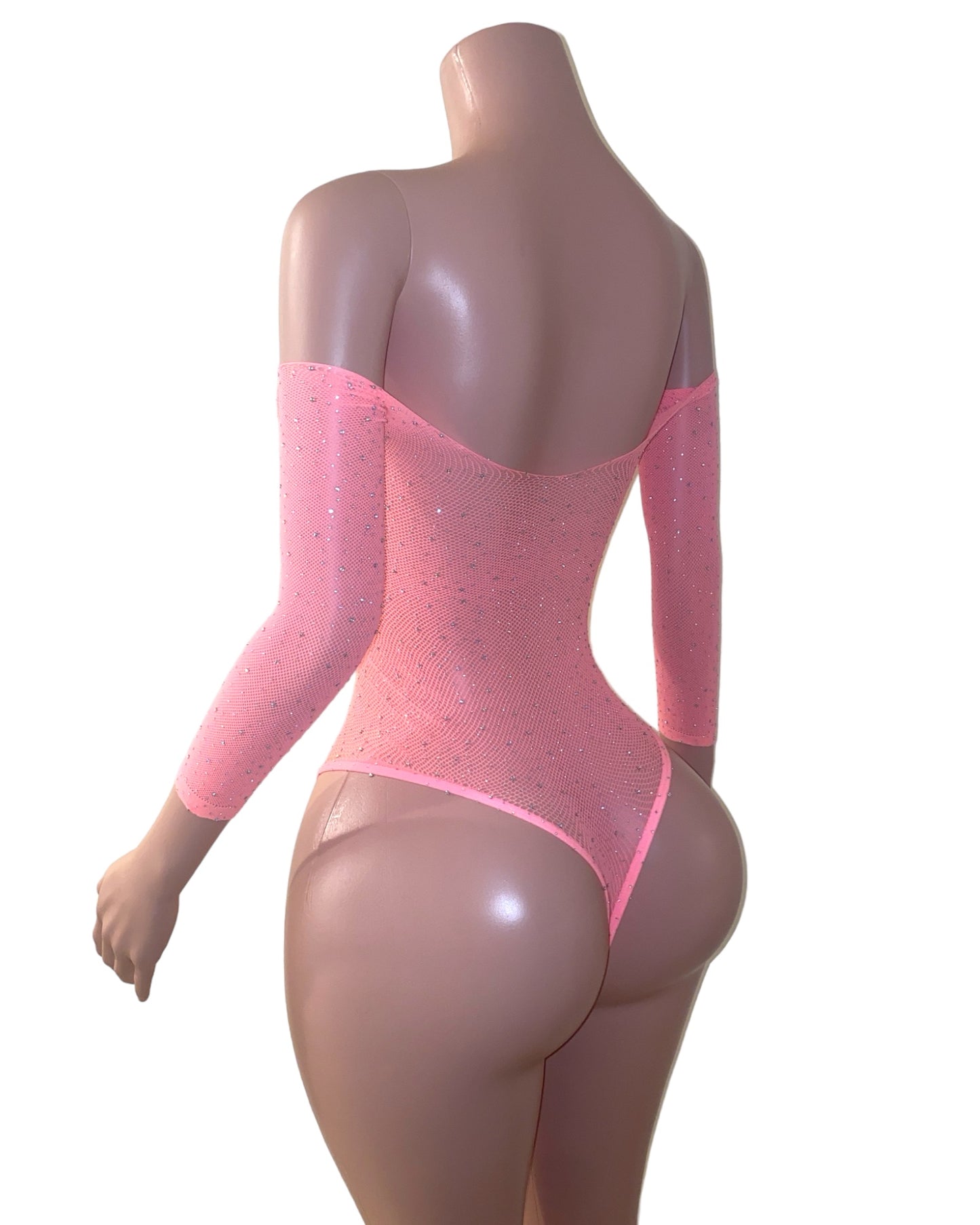 Vanessa Bling Bodysuit - Coral