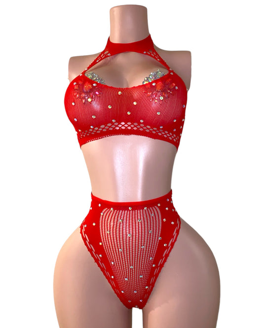 Valencia Rhinestone Set - Red