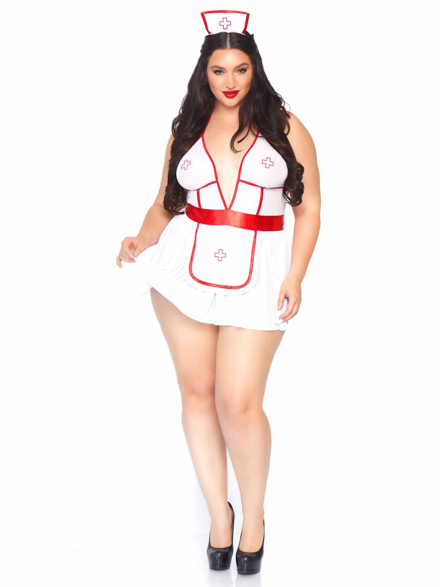 Plus Nightshift Nurse Lingerie Set