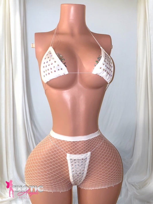 Jalissa 3 Piece Bikini Set - White