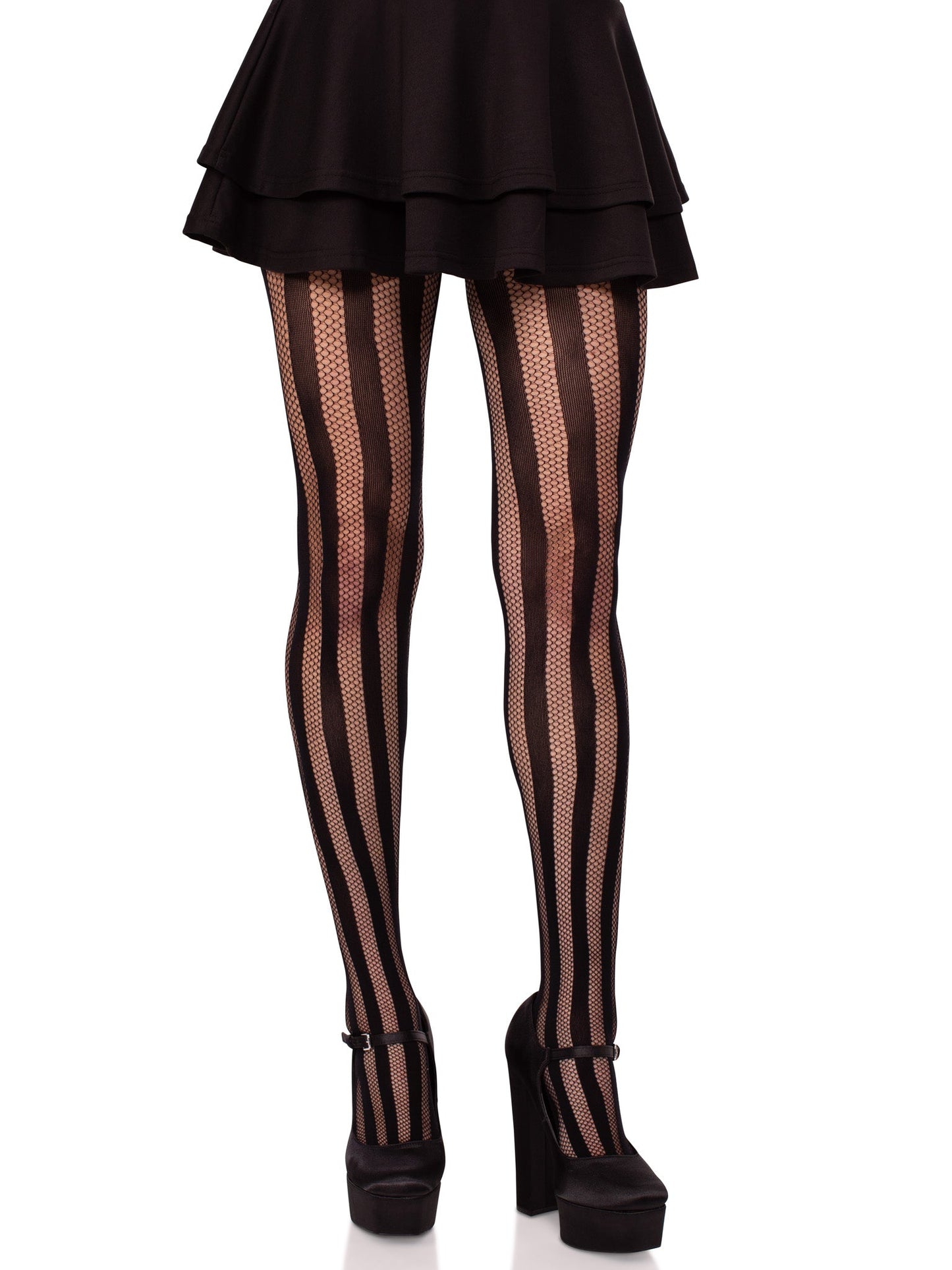 Kyra Striped Net Tights