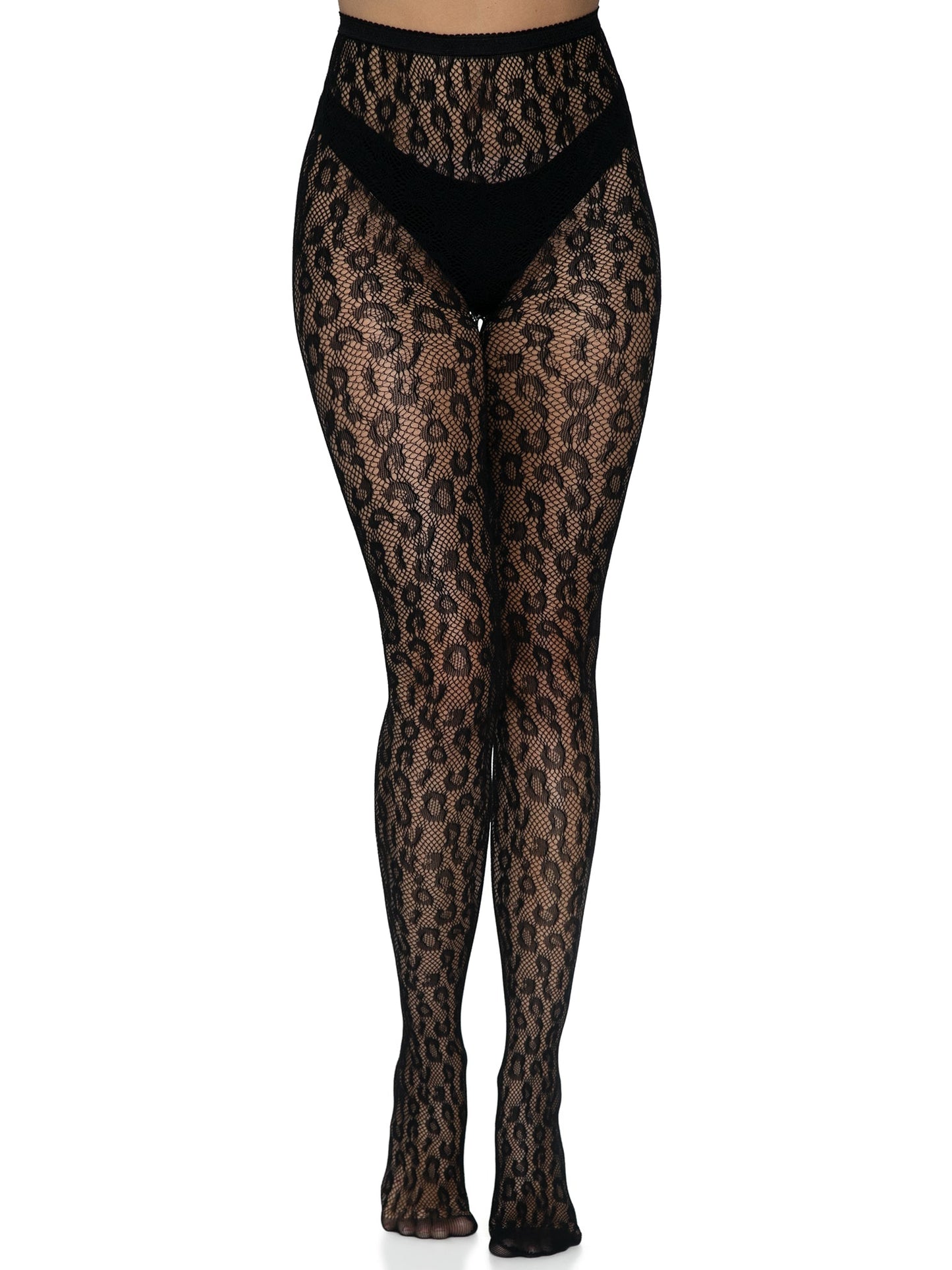 Leopard Net Tights