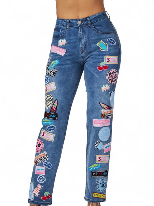 Patchwork Rebel Denim Jeans