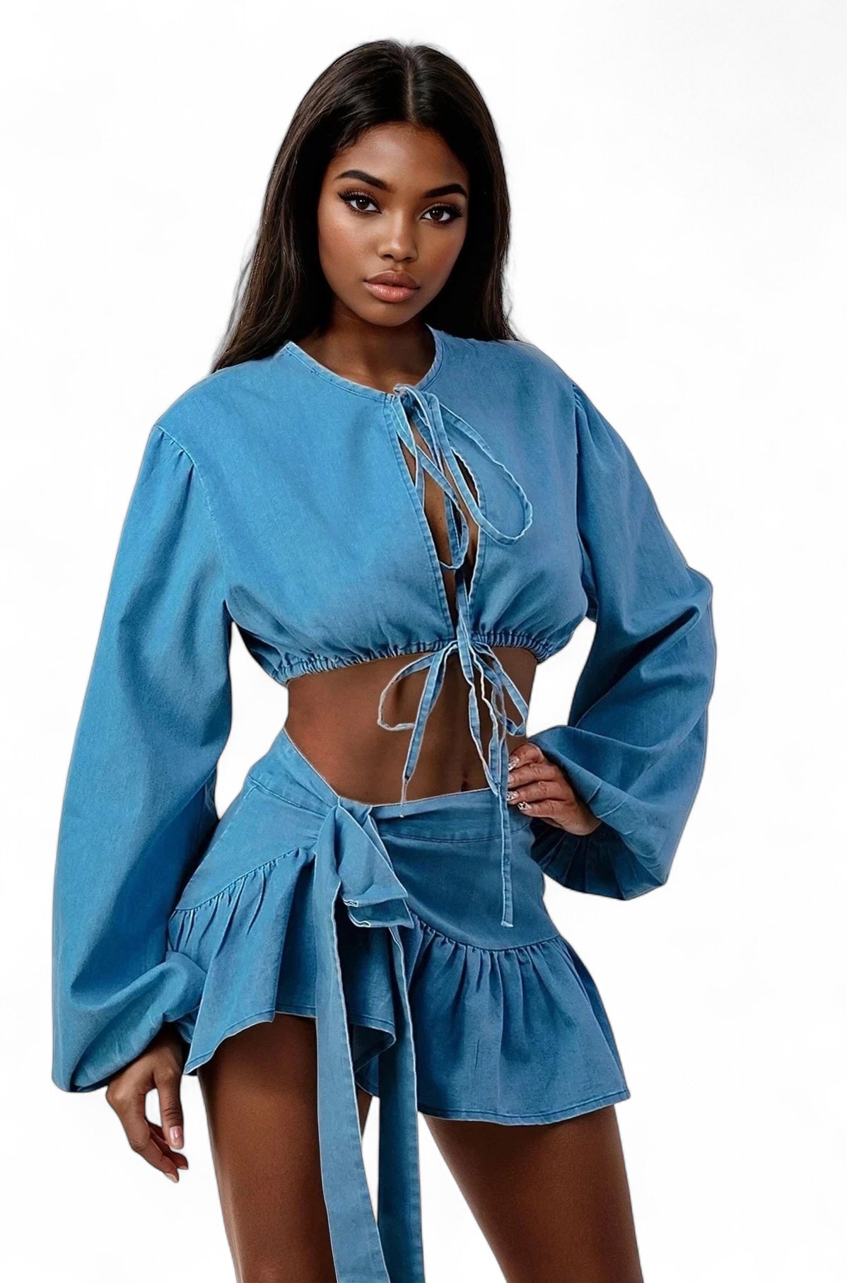 Denim Dreams Two-Piece Set