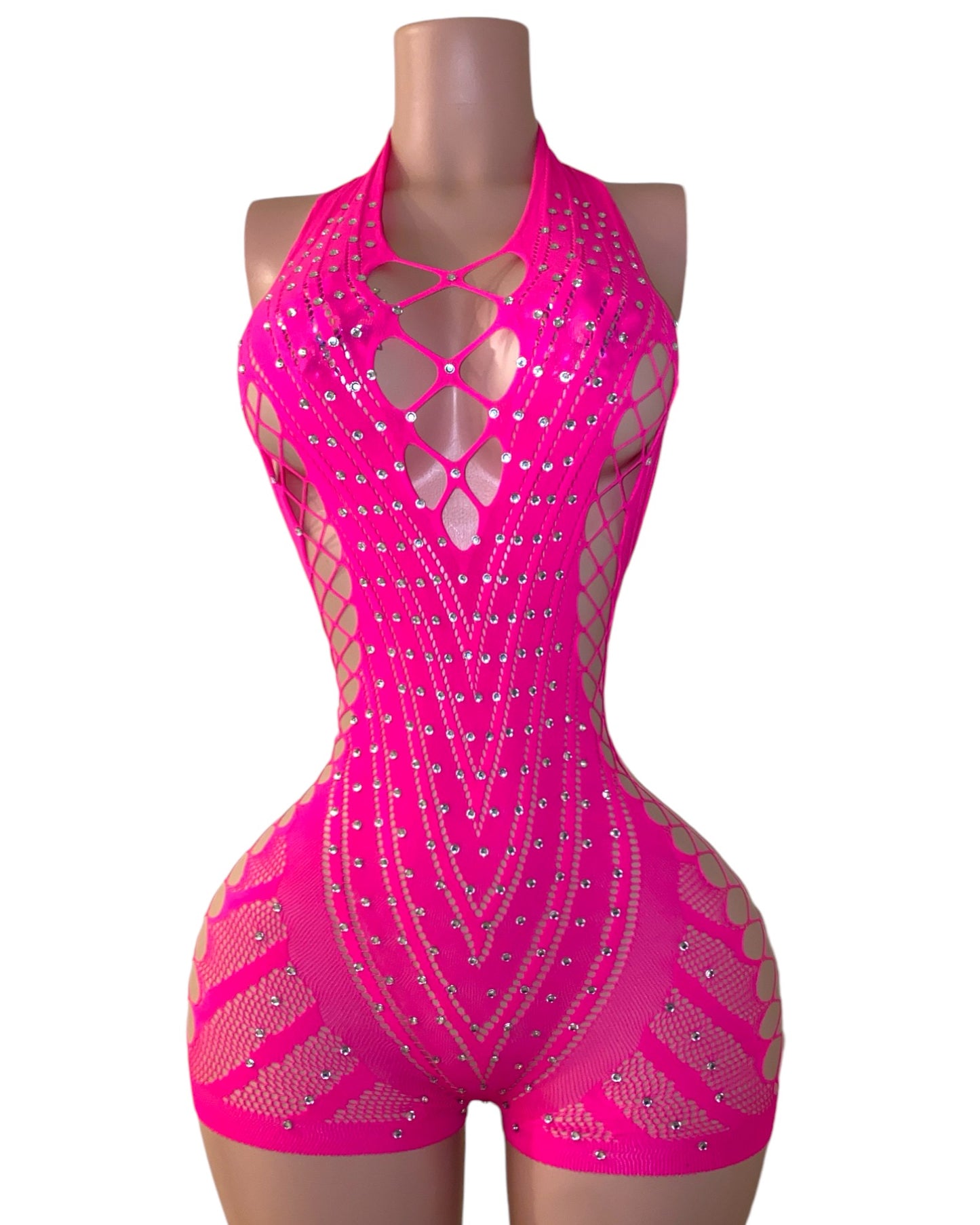 Gia Pink Bling Romper