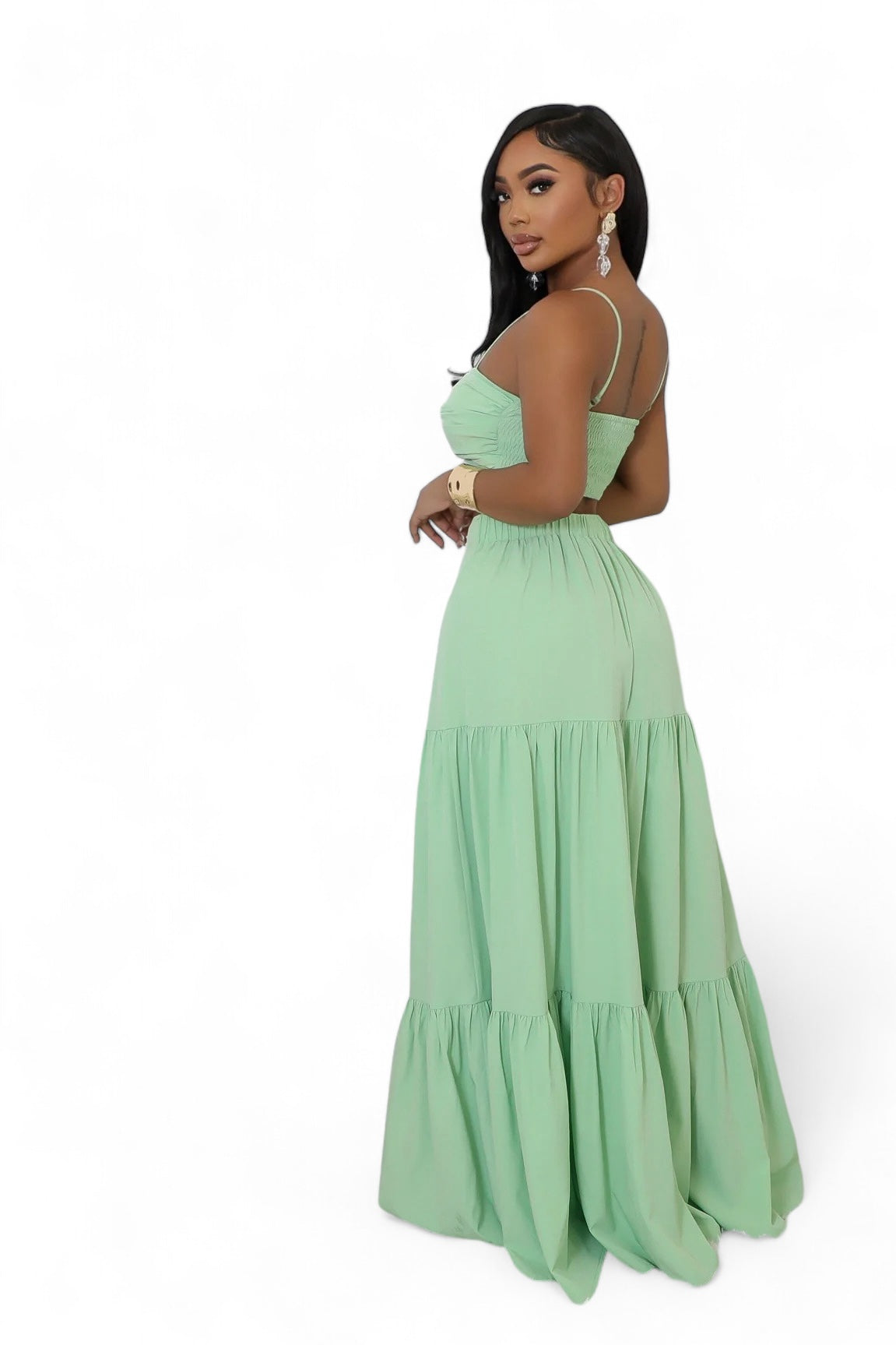 Two Piece Maxi Skirt Set